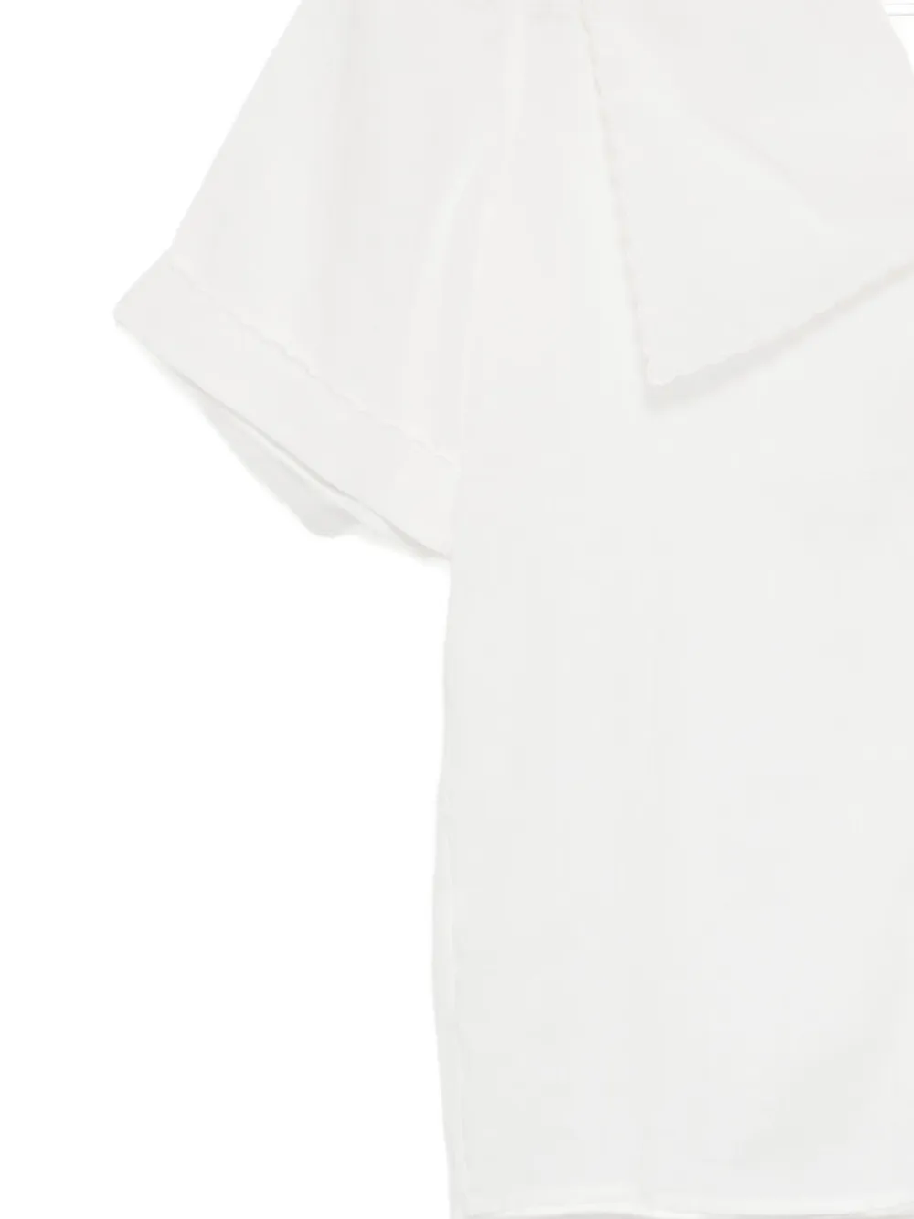 Frame Scallop-sailor Top In White