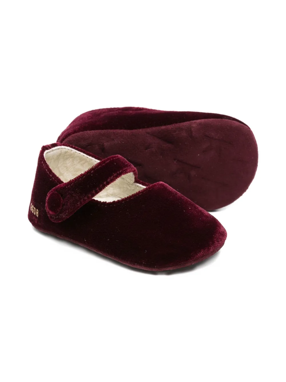 Golden Goose Kids Sofi velvet strap ballerina - Rood