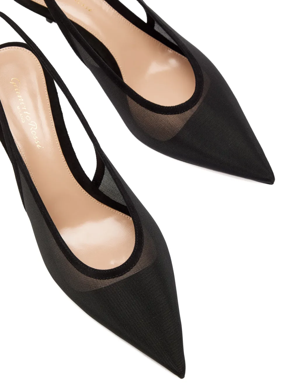 Gianvito Rossi Pointed Toe Slingback Pump In Black