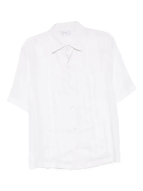 GUSARI Camicia plissettata in lino
