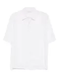 GUSARI pleated linen shirt - White