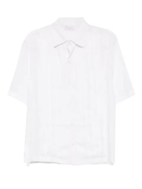 GUSARI pleated linen shirt