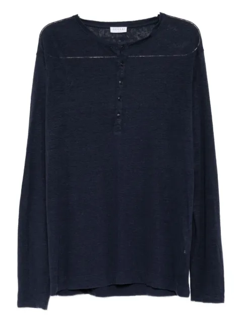 GUSARI linen henley T-shirt