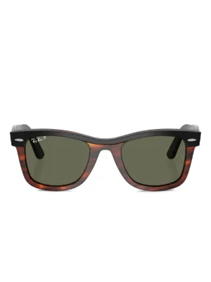 Ray-Ban Wayfarer Oval-frame Sunglasses | Brown | FARFETCH IN