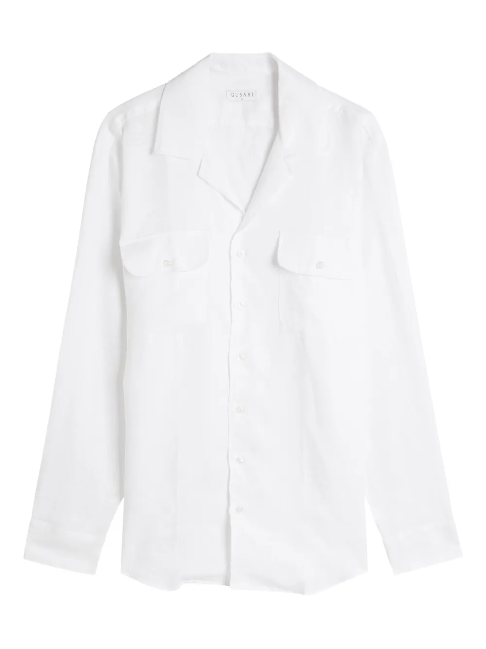 GUSARI Safari chest-pocket shirt - Bianco