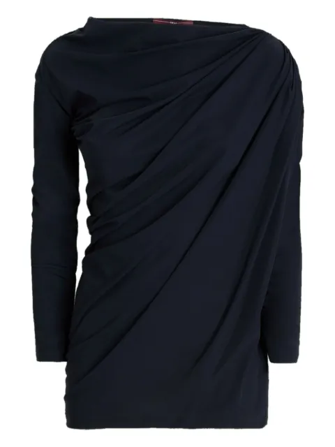 High Aslant asymmetric jersey top