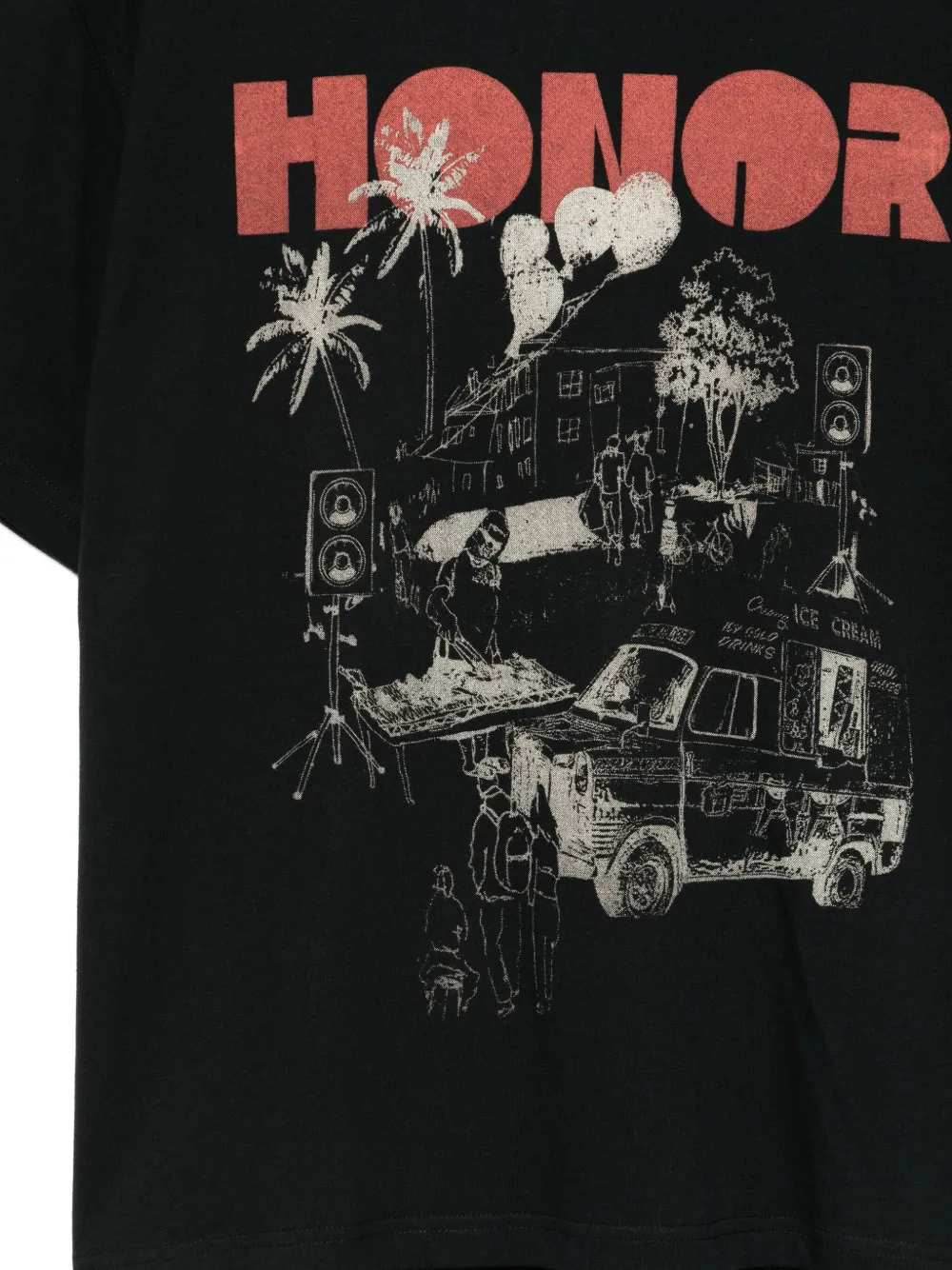 Honor The Gift Block Party T-shirt Zwart