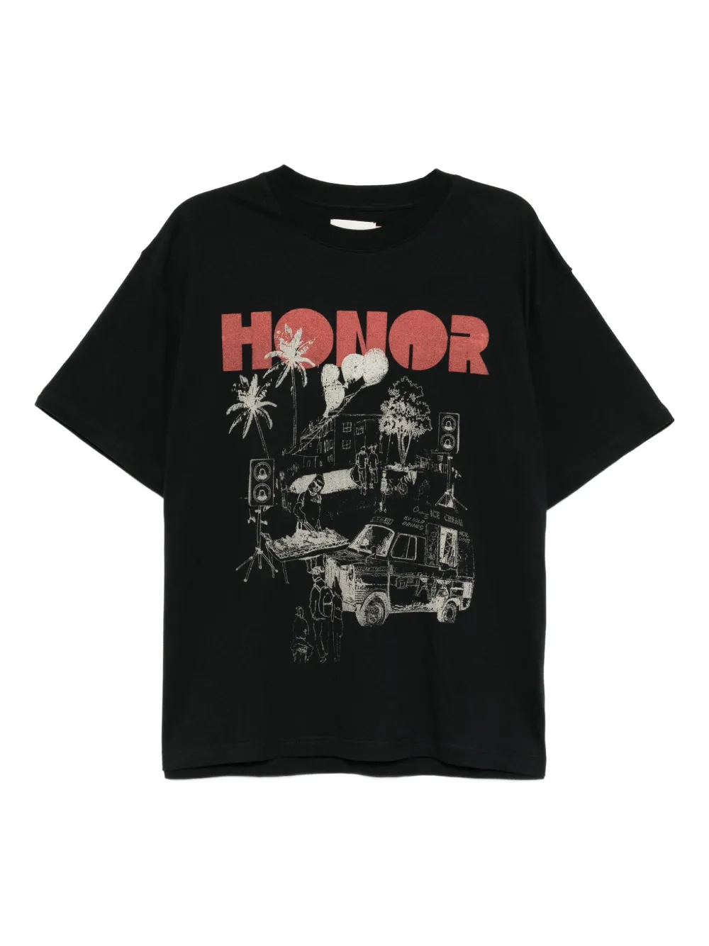 Honor The Gift Block Party T-shirt | Black | Image 1
