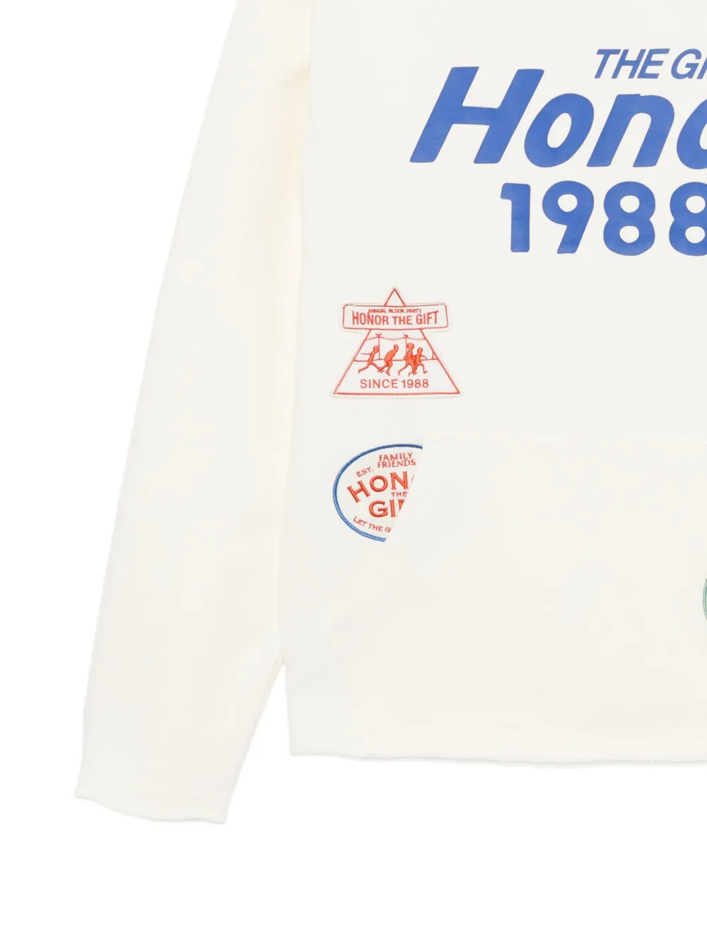 Honor The Gift Patchwork Party hoodie Beige