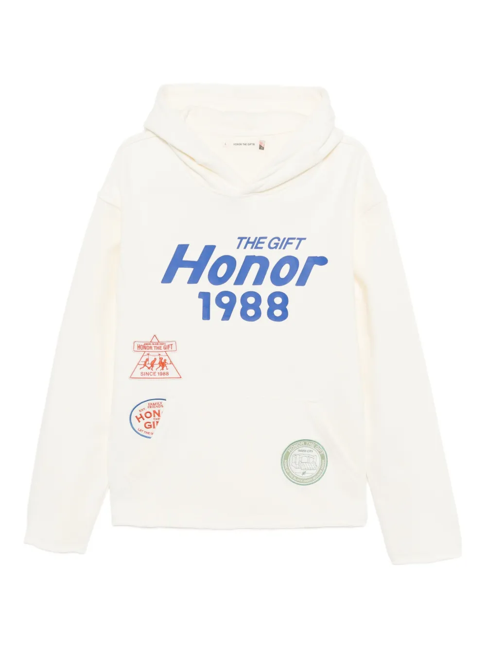 Honor The Gift Patchwork Party hoodie | Neutrals | Image 1