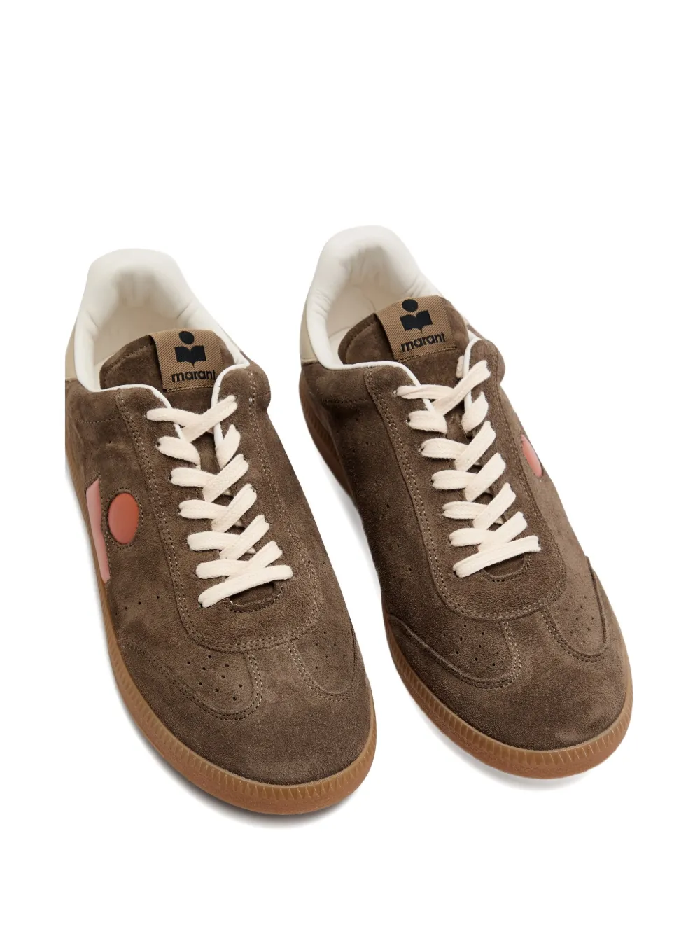 Isabel Marant Étoile Bryce Suede Leather-panel Sneakers In Brown