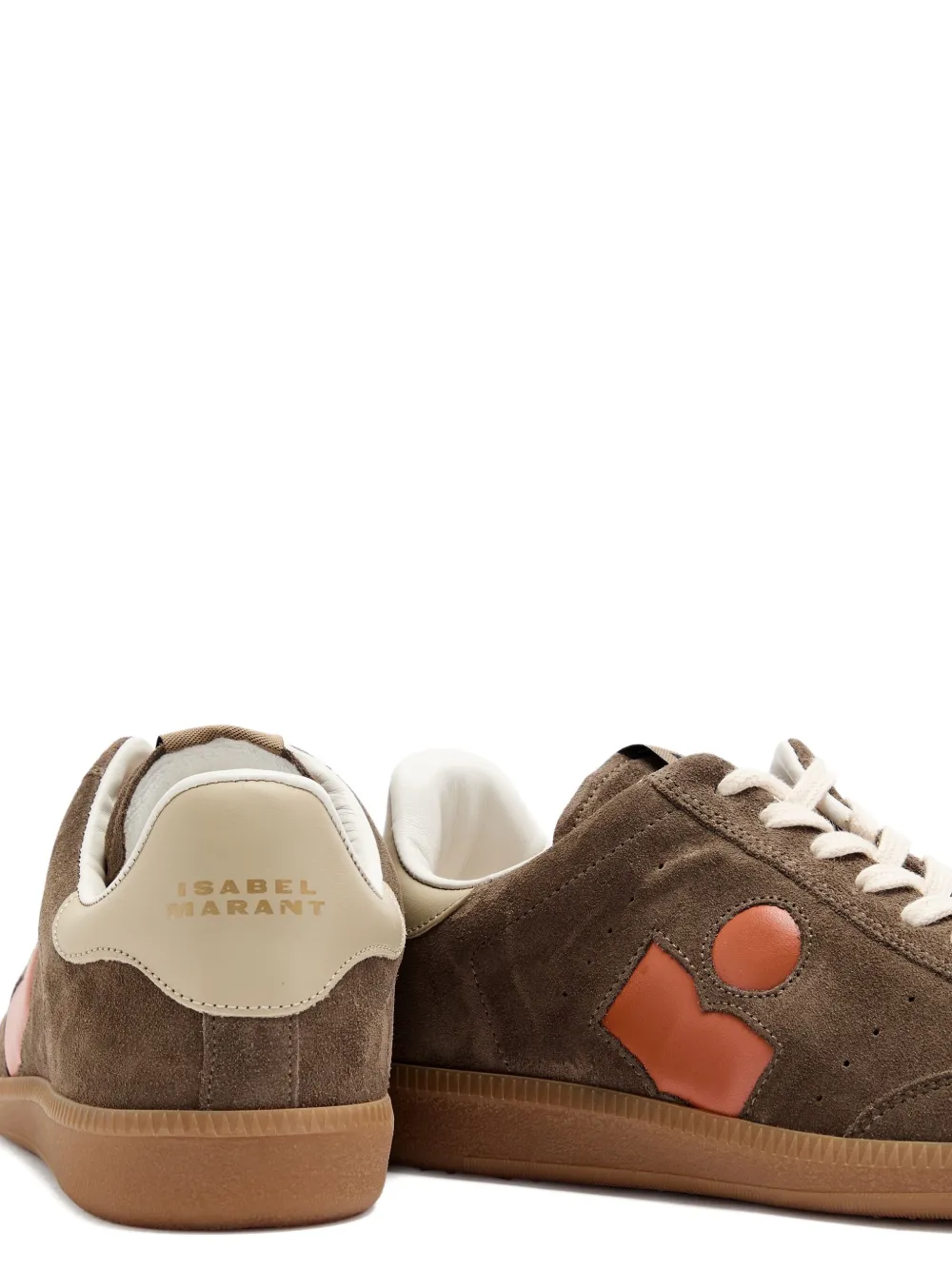 Isabel Marant Étoile Bryce Suede Leather-panel Sneakers In Brown