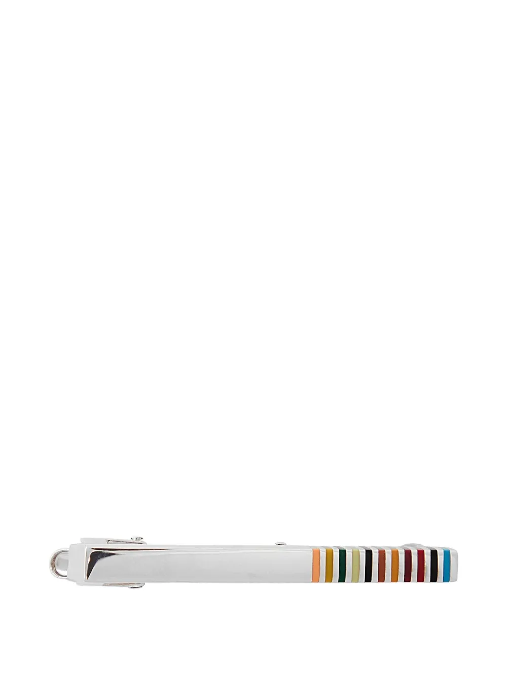 Paul Smith Signature Stripe Enamelled Tie Pin In Metallic
