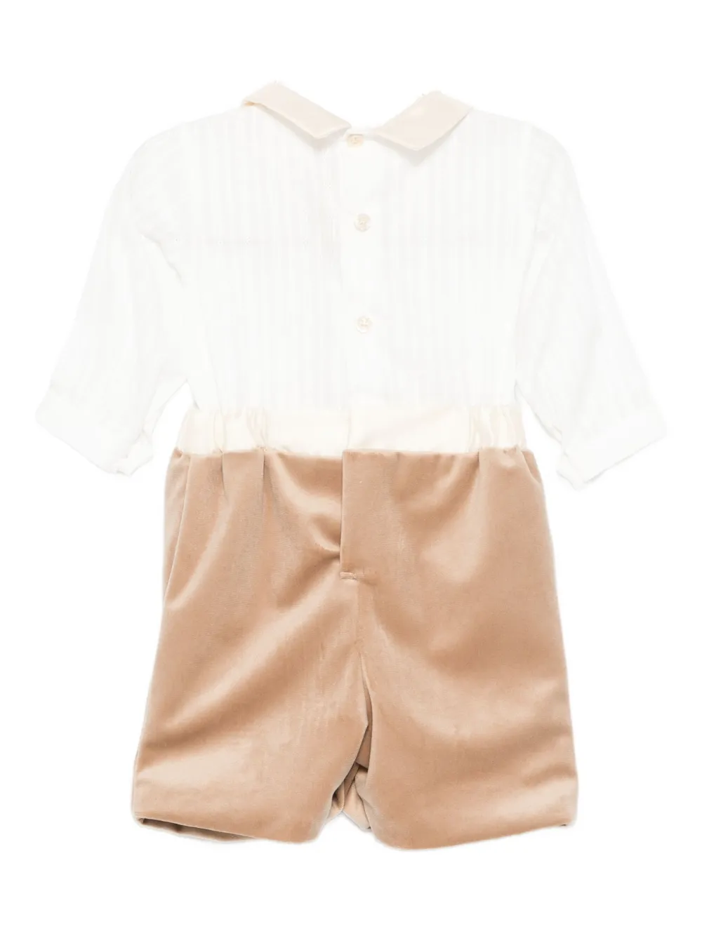 La Stupenderia Peter Pan-collar Jumpsuit In Neutral