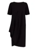 High draped pocket dress - Blue
