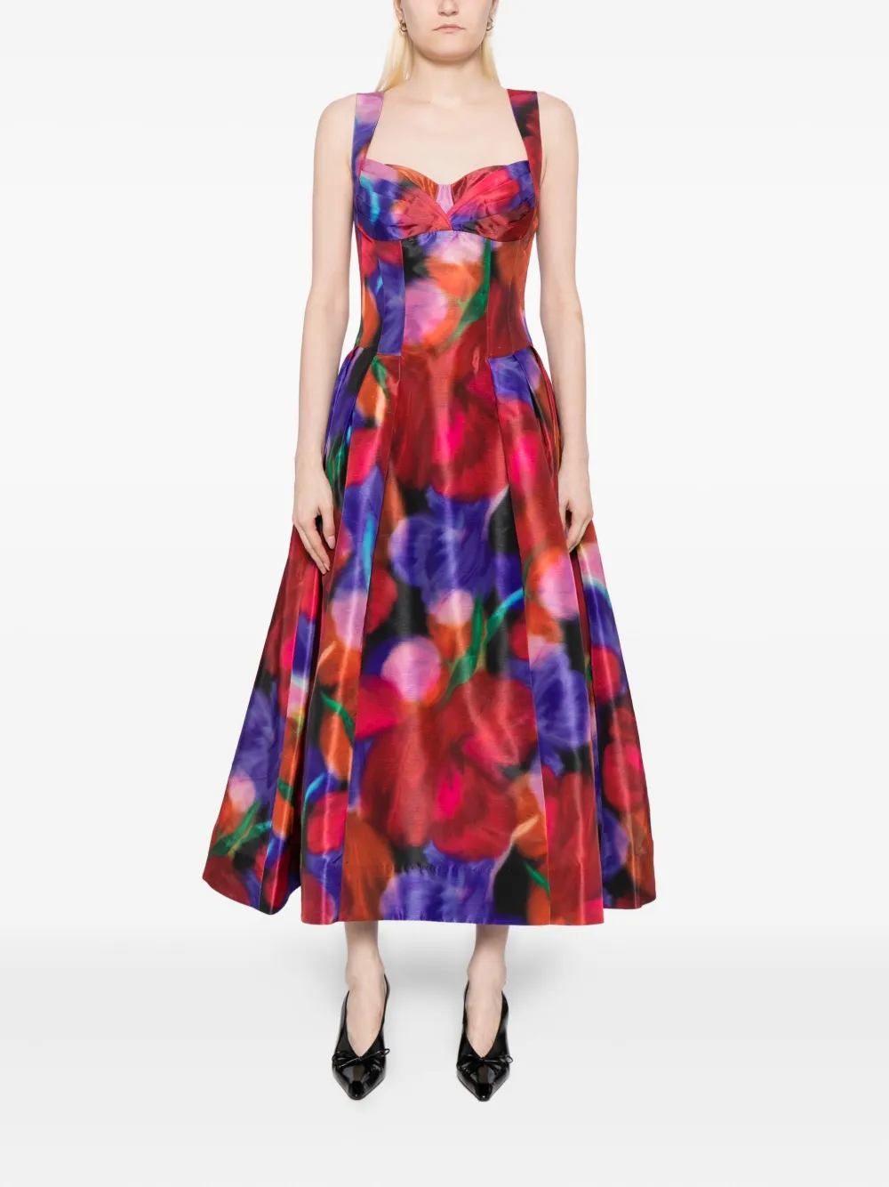 Rebecca Vallance Caberet jurk met rozen - Rood