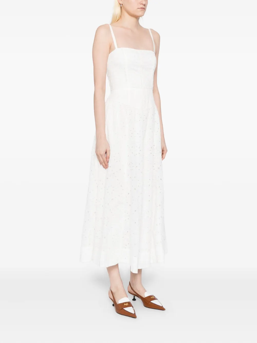 Reformation Katarin Dress In White