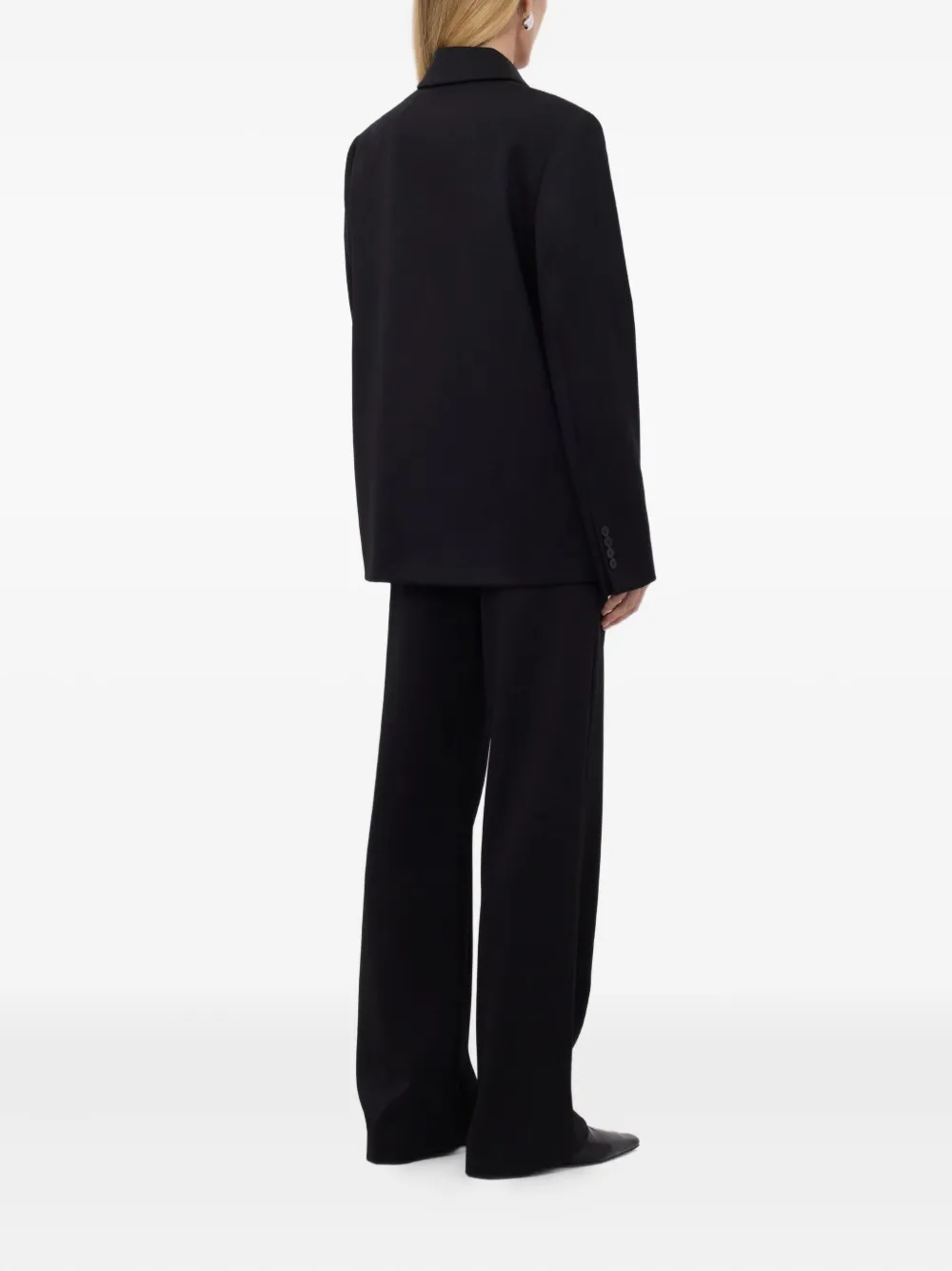 LouLou de Saison HORN blazer met dubbele rij knopen en puntige revers Zwart