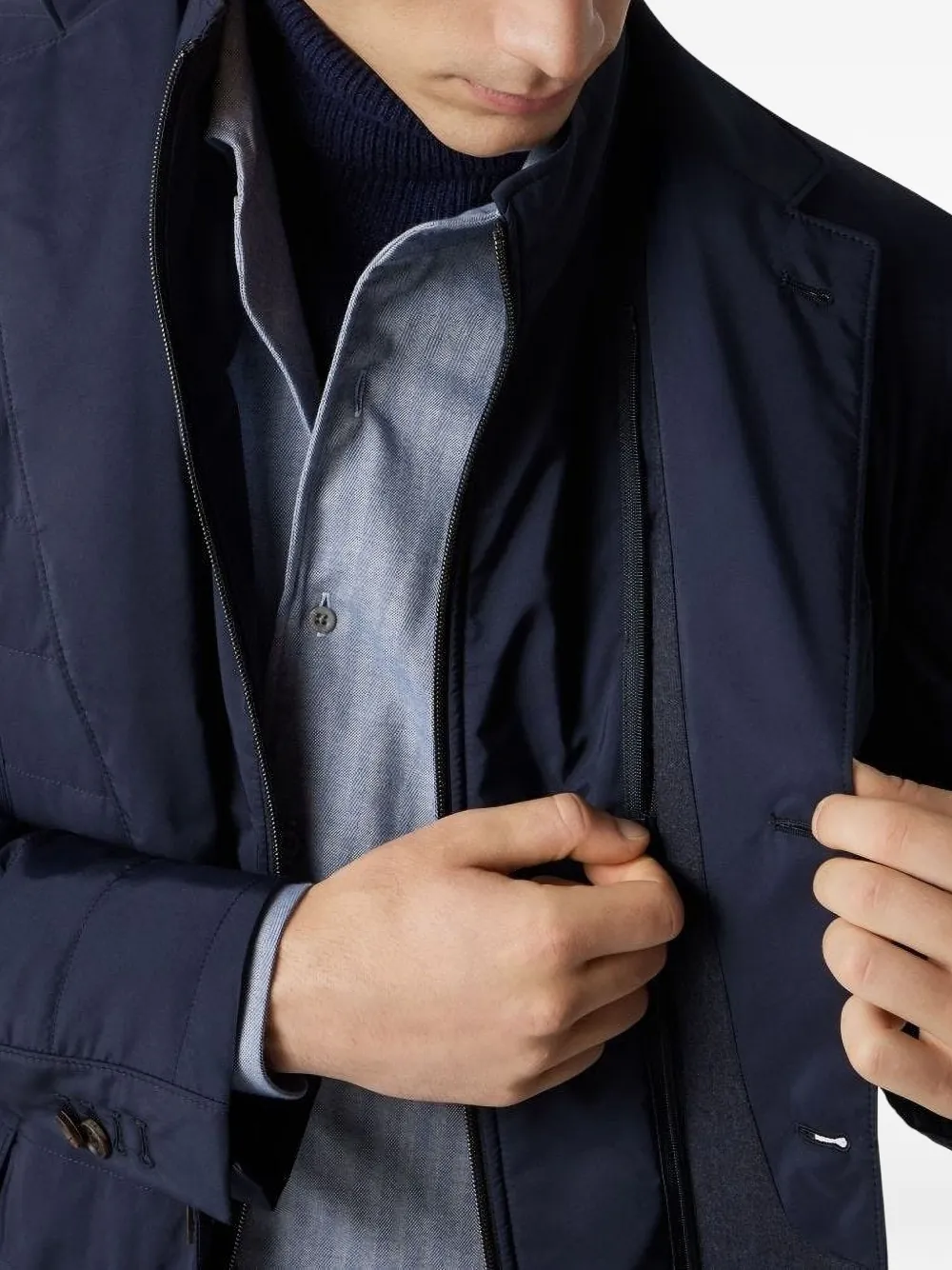 Corneliani Gewatteerde blazer Blauw