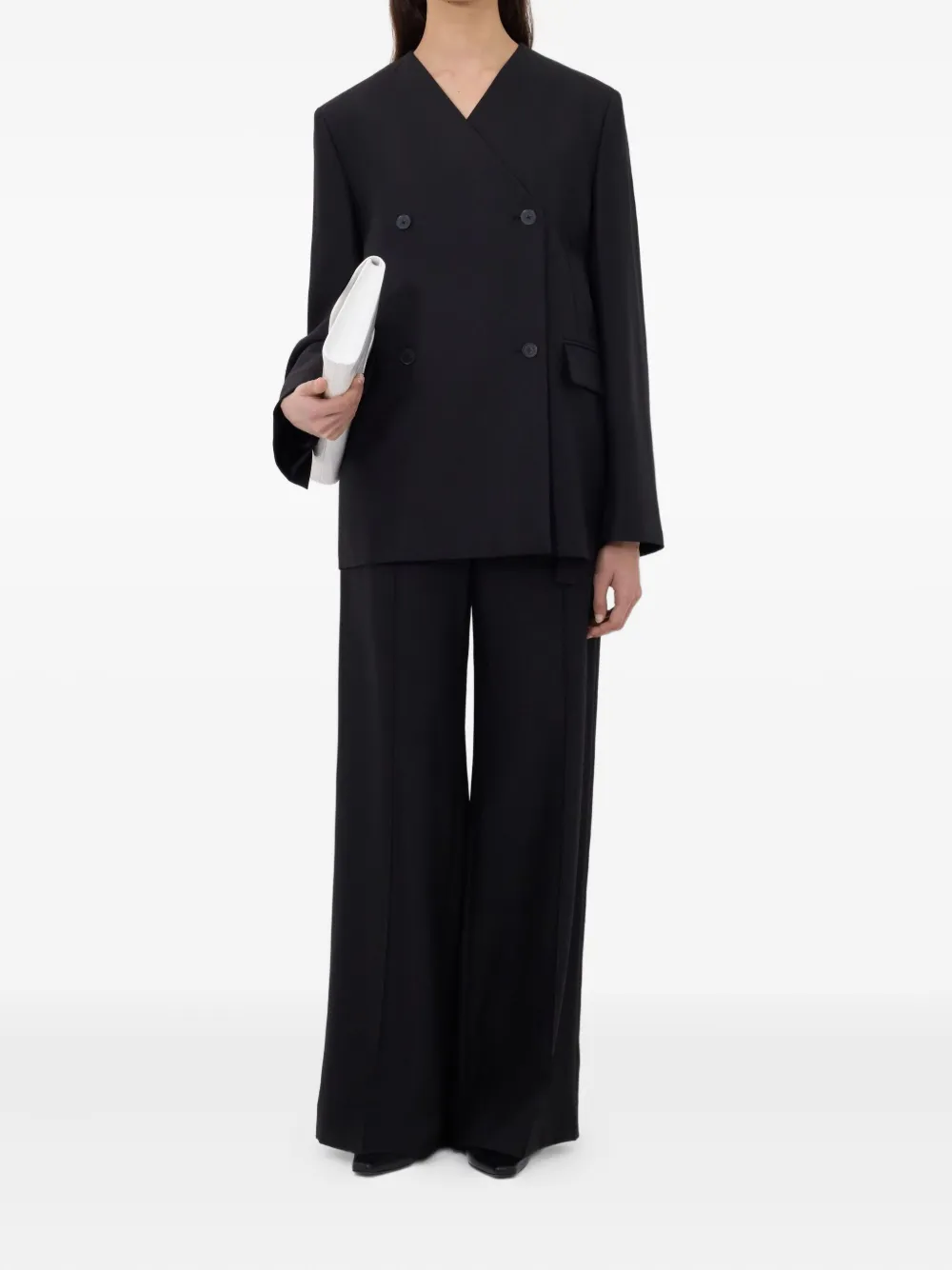 LouLou de Saison Munro double-breasted V-neckline jacket | Fitted Jackets | Image 2