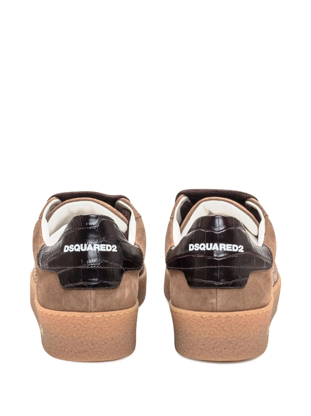 DSQUARED2 Rapper's Delight suede striped trainers Brown