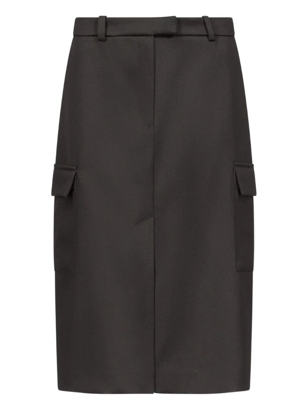 Loulou De Saison Jasper Cargo-pockets Pencil Midi Skirt In Black
