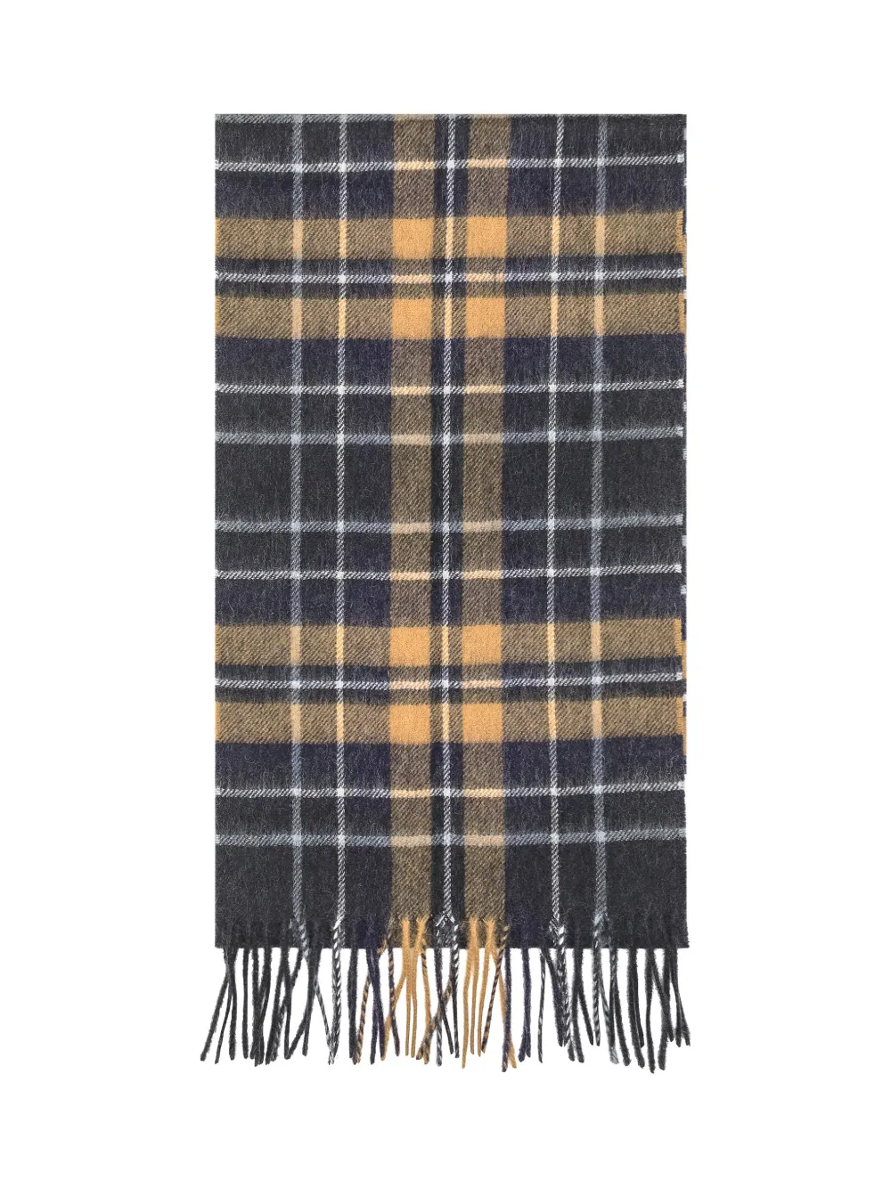 Barbour check-pattern scarf - Blauw