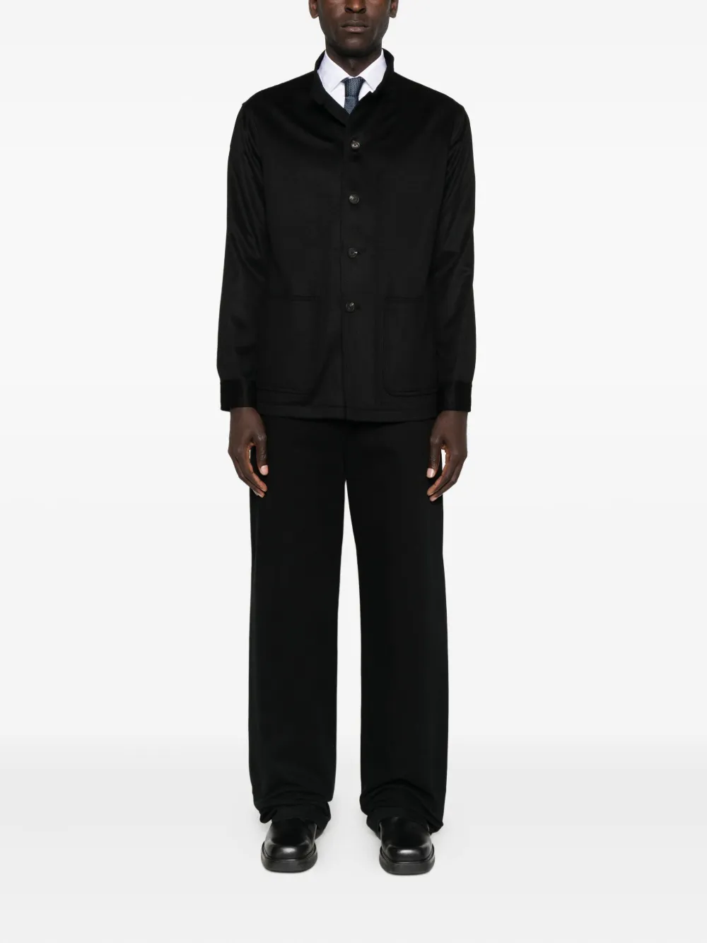 Alessandro Gherardi long-sleeve cotton shirt - Wit