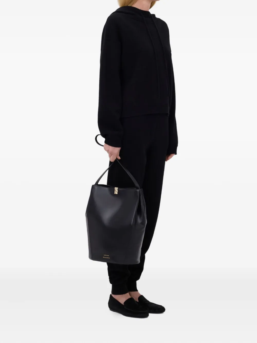 LouLou de Saison Sarla LDS hooded top Zwart