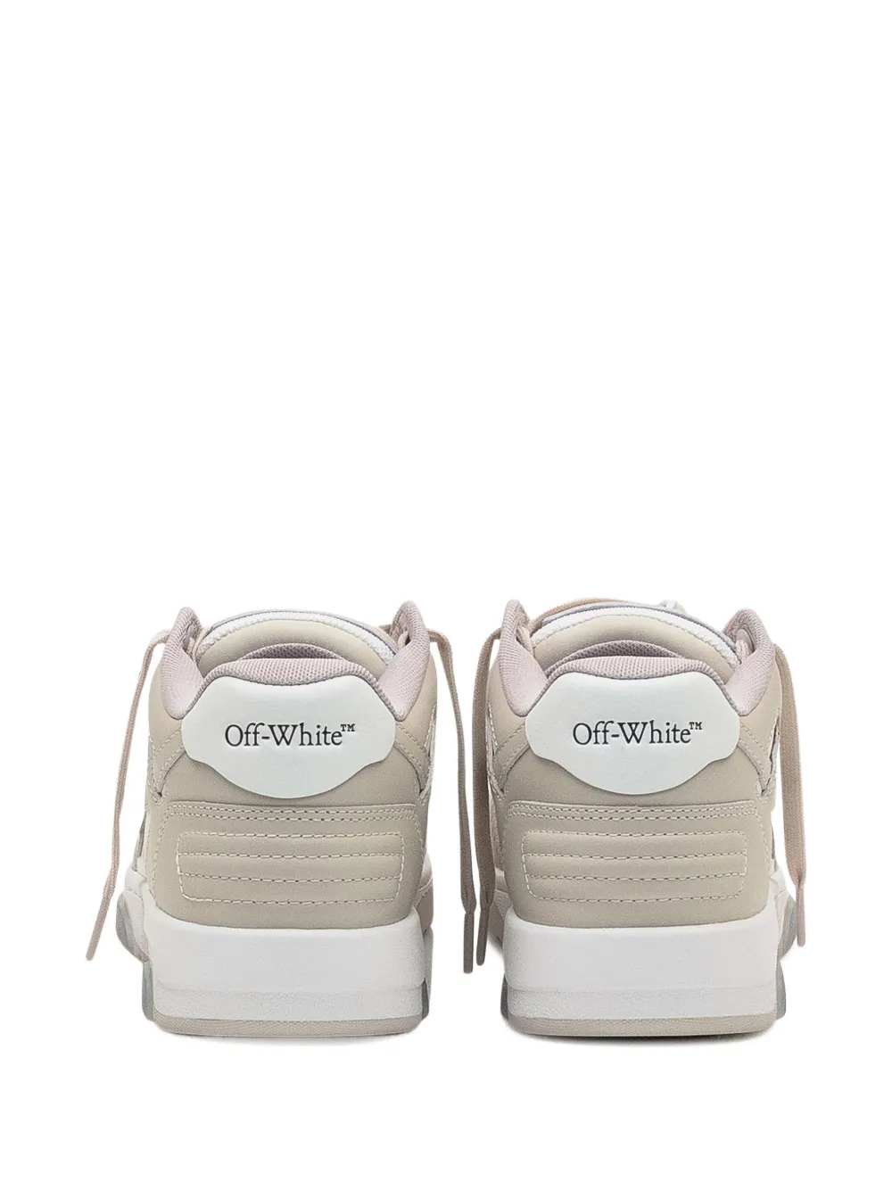 Off-White Out Of Office leren sneakers Beige