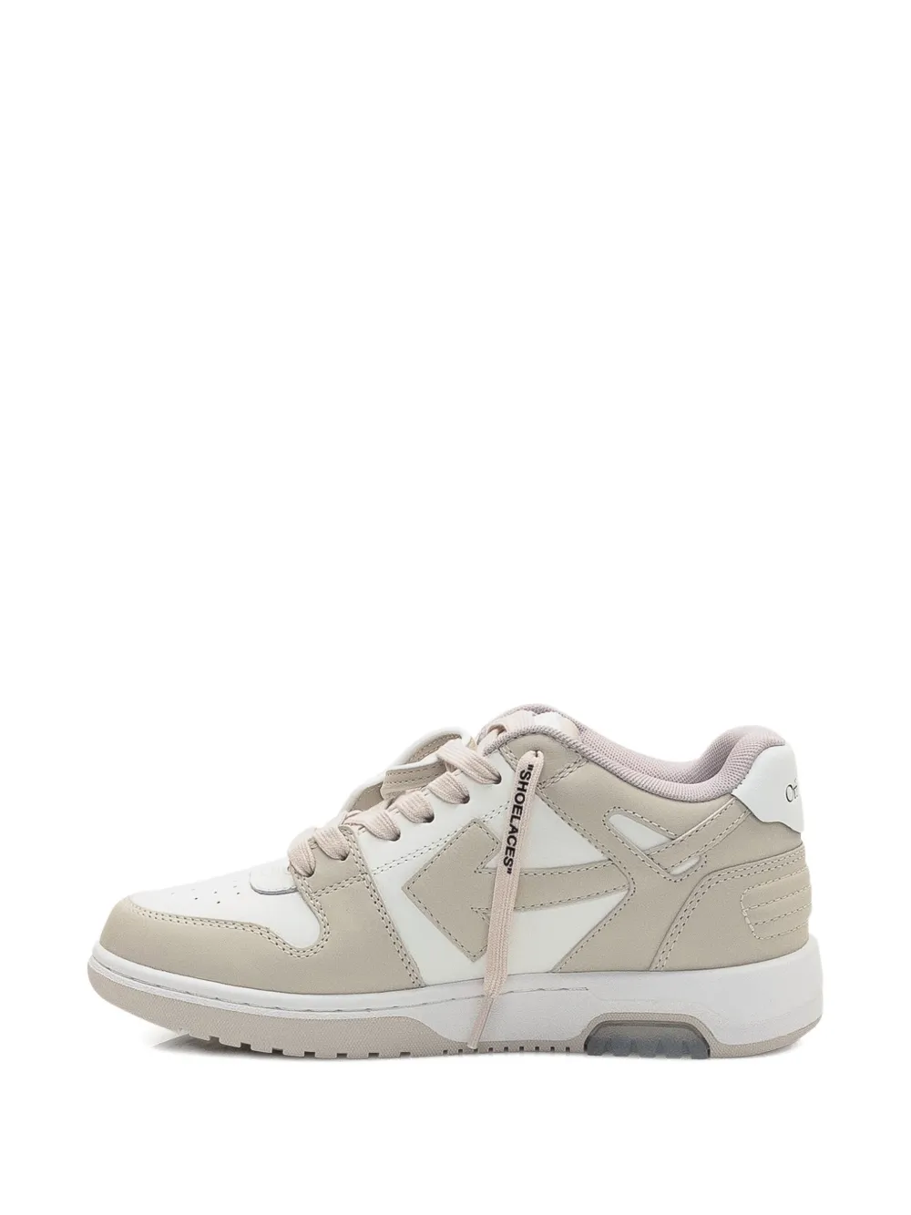 Off-White Out Of Office leren sneakers Beige