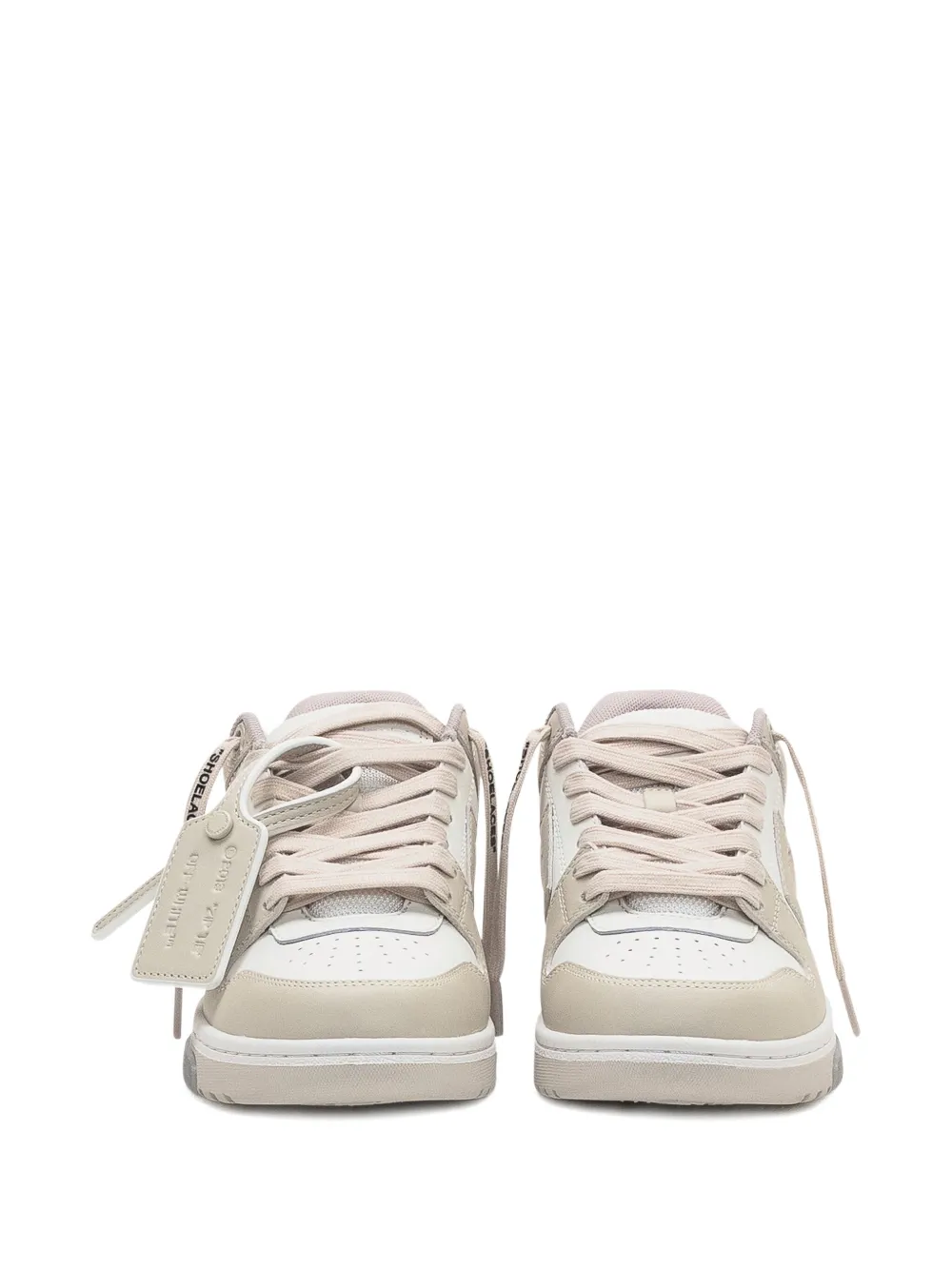 Off-White Out Of Office leren sneakers Beige
