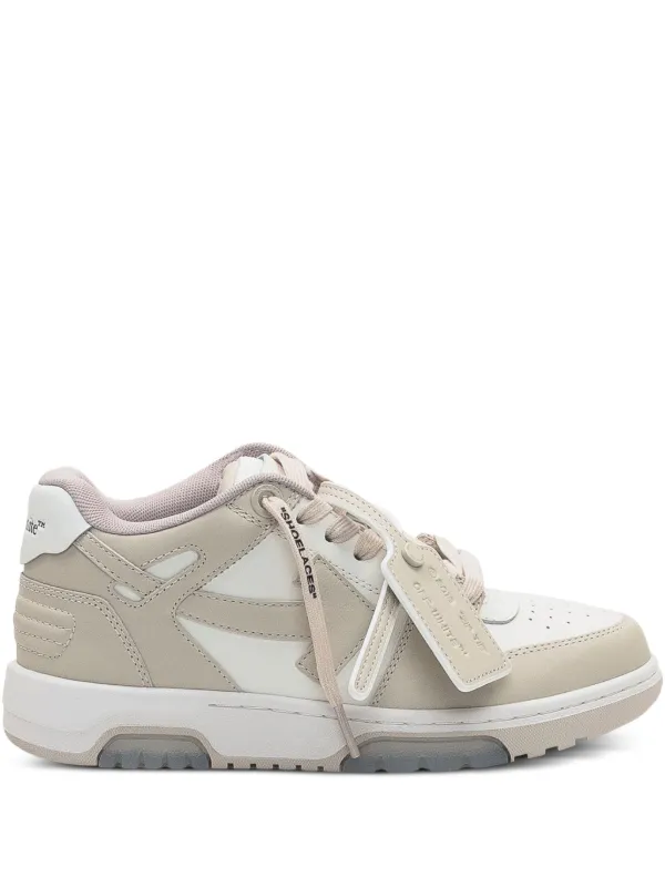 Off-White Out of Office Leather Sneakers in Neutrals
