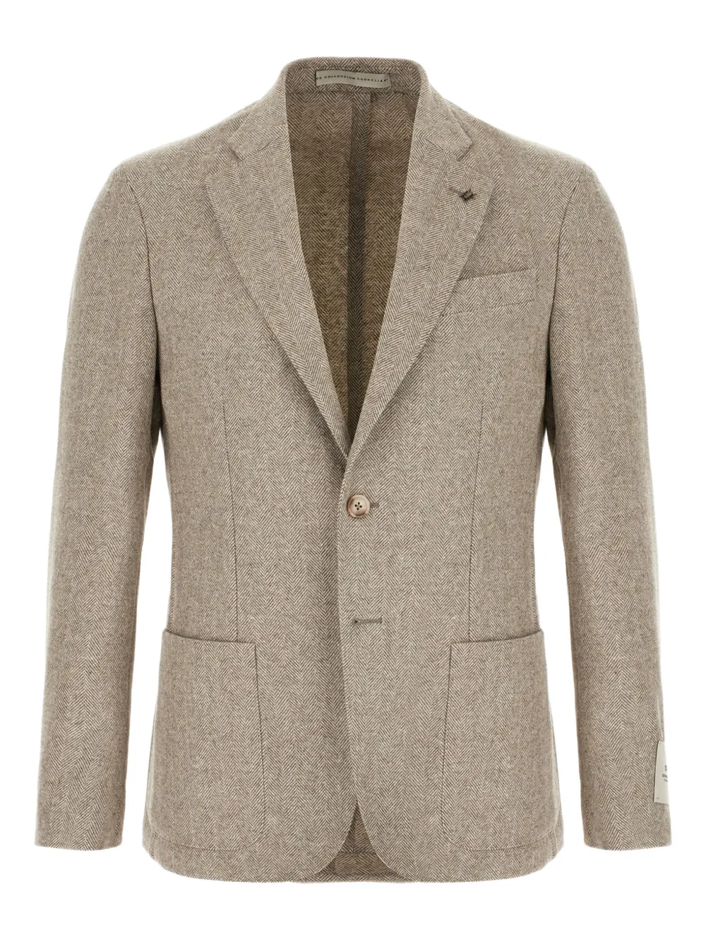 Corneliani herringbone single-breasted blazer | Neutrals | Image 1