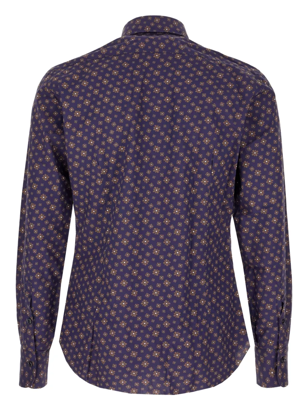 Barba Overhemd met bloemenprint - Blauw