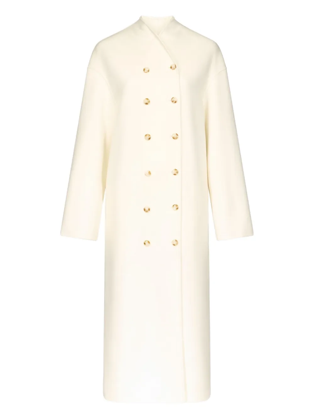 Loulou De Saison Amory Double-breasted-button Coat In Neutral