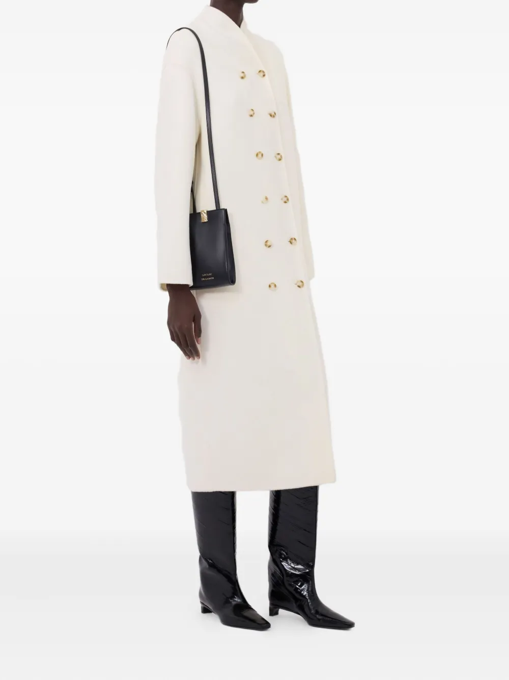 Loulou De Saison Amory Double-breasted-button Coat In Neutral