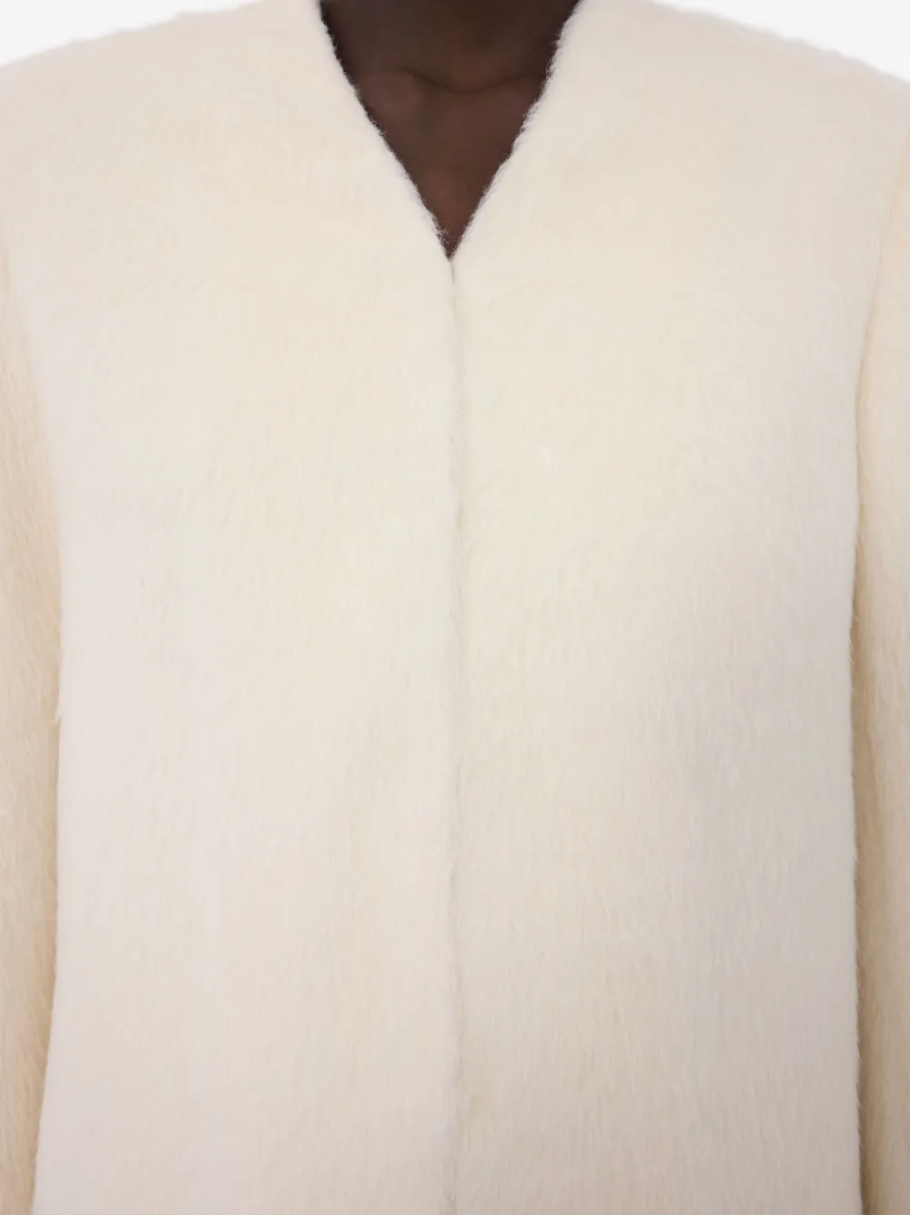 Loulou De Saison V-neck Single-breasted Coat In White