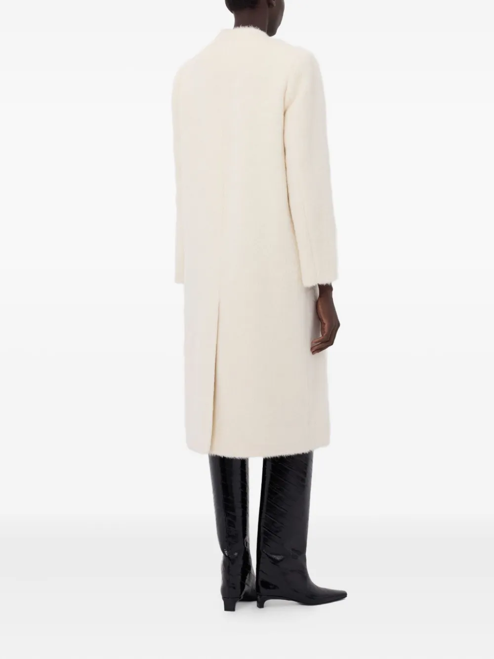 Loulou De Saison V-neck Single-breasted Coat In White