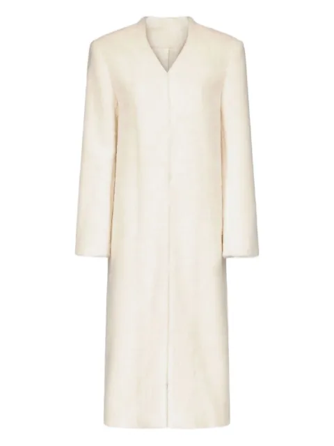 LouLou de Saison V-neck single-breasted coat