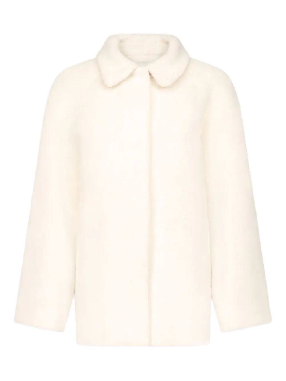 LouLou de Saison Jakob spread-collar alpaca coat | White | Image 1