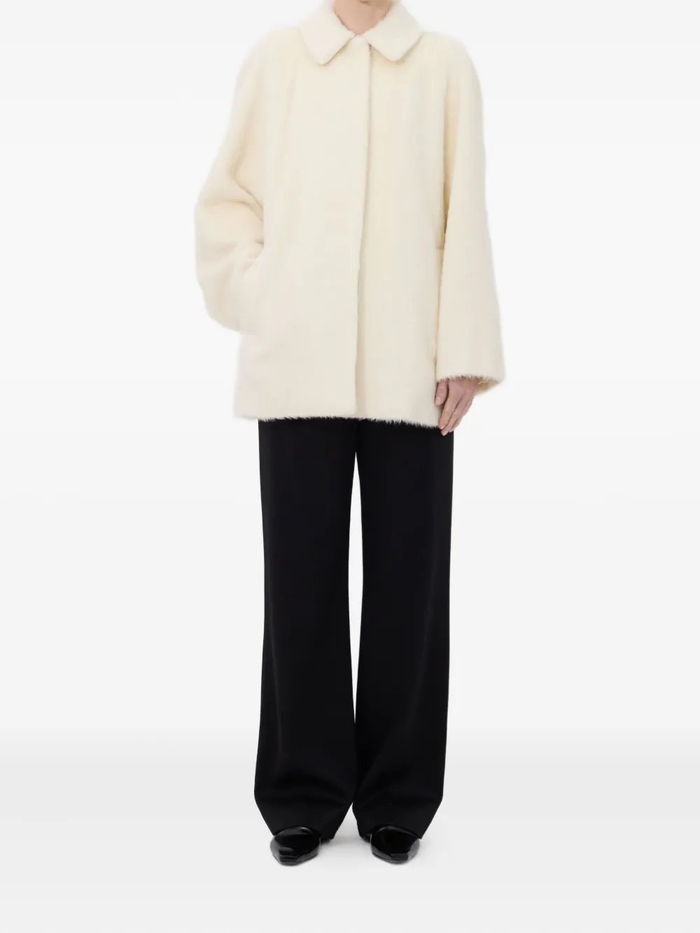 LouLou de Saison Jakob spread-collar alpaca coat | Oversized Jackets | Image 2