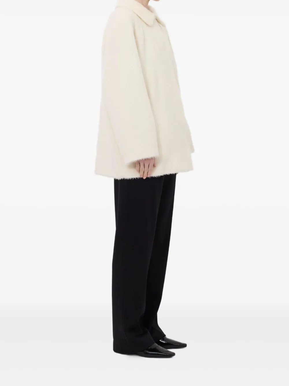 Loulou De Saison Jakob Spread-collar Alpaca Coat In Neutral
