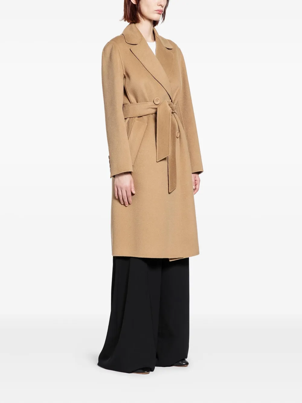 Max Mara Canneti Double-breasted Coat In Neutral