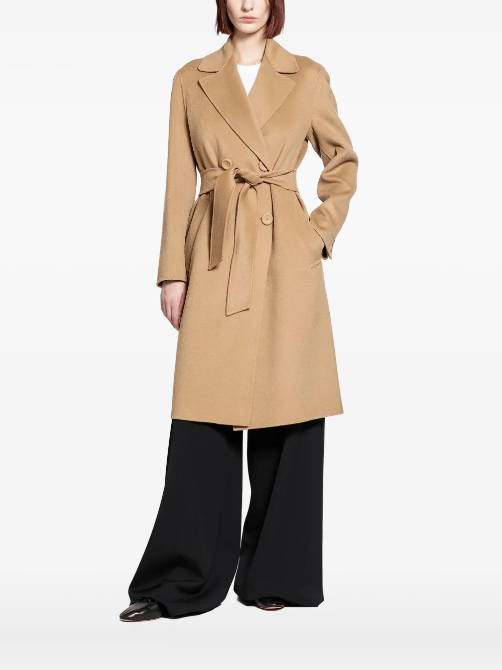 Max Mara Canneti Double-breasted Coat In Neutral