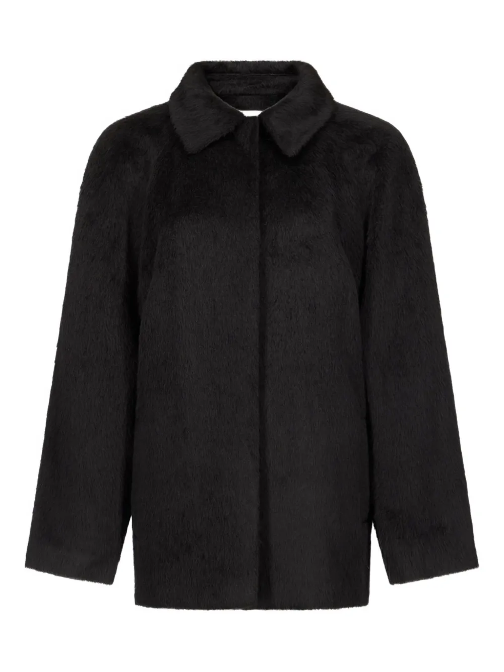 Loulou De Saison Jakob Concealed-button Placket Coat In Black