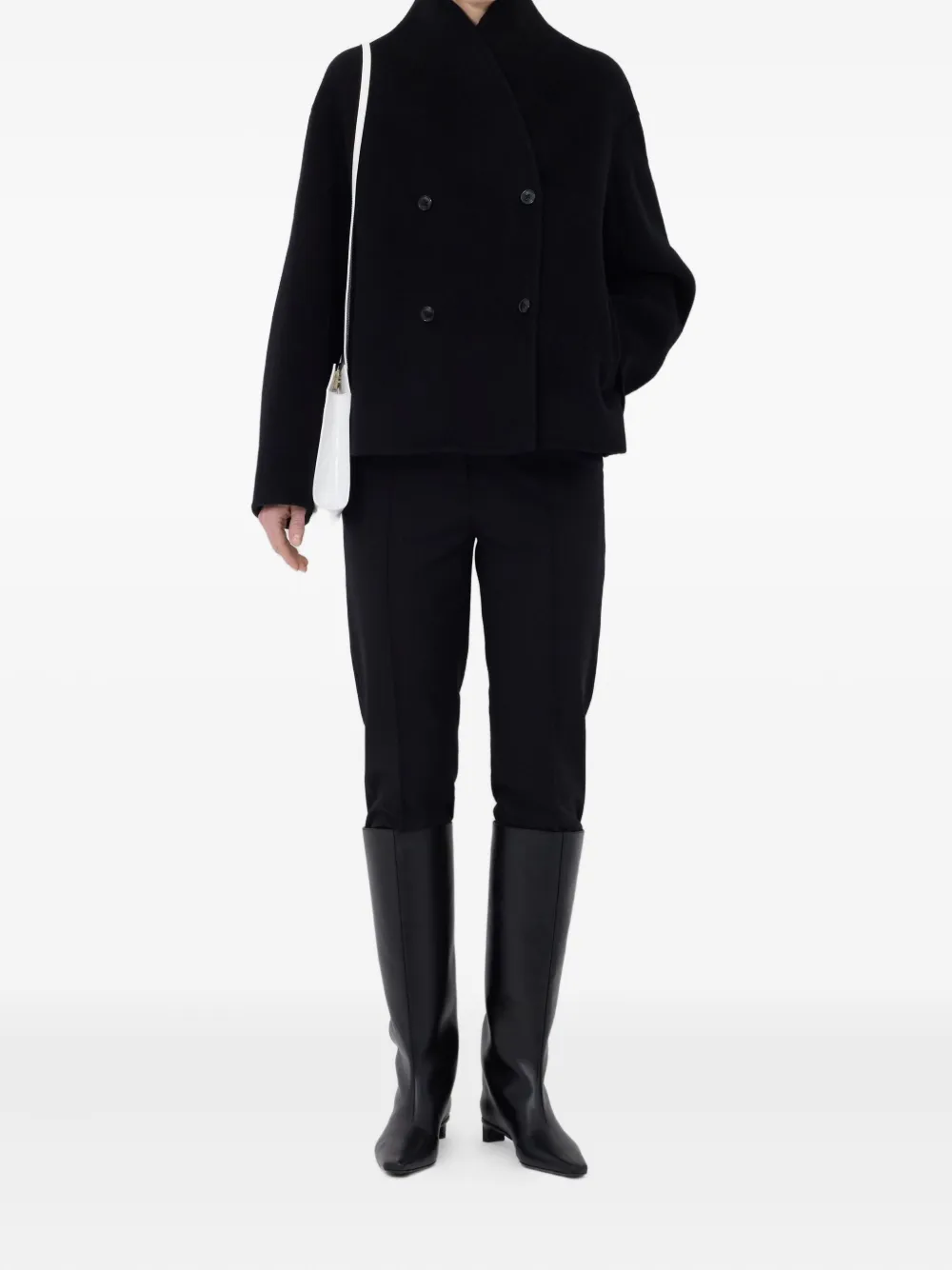 Loulou De Saison Double-breasted Wool Jacket In Black