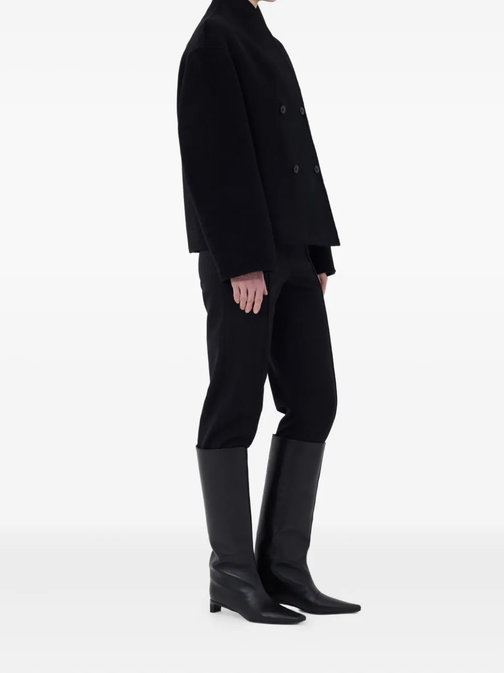 Loulou De Saison Double-breasted Wool Jacket In Black
