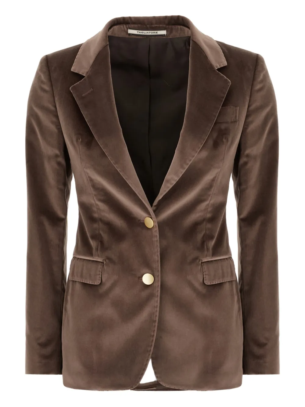 Tagliatore Button Blazer In Brown