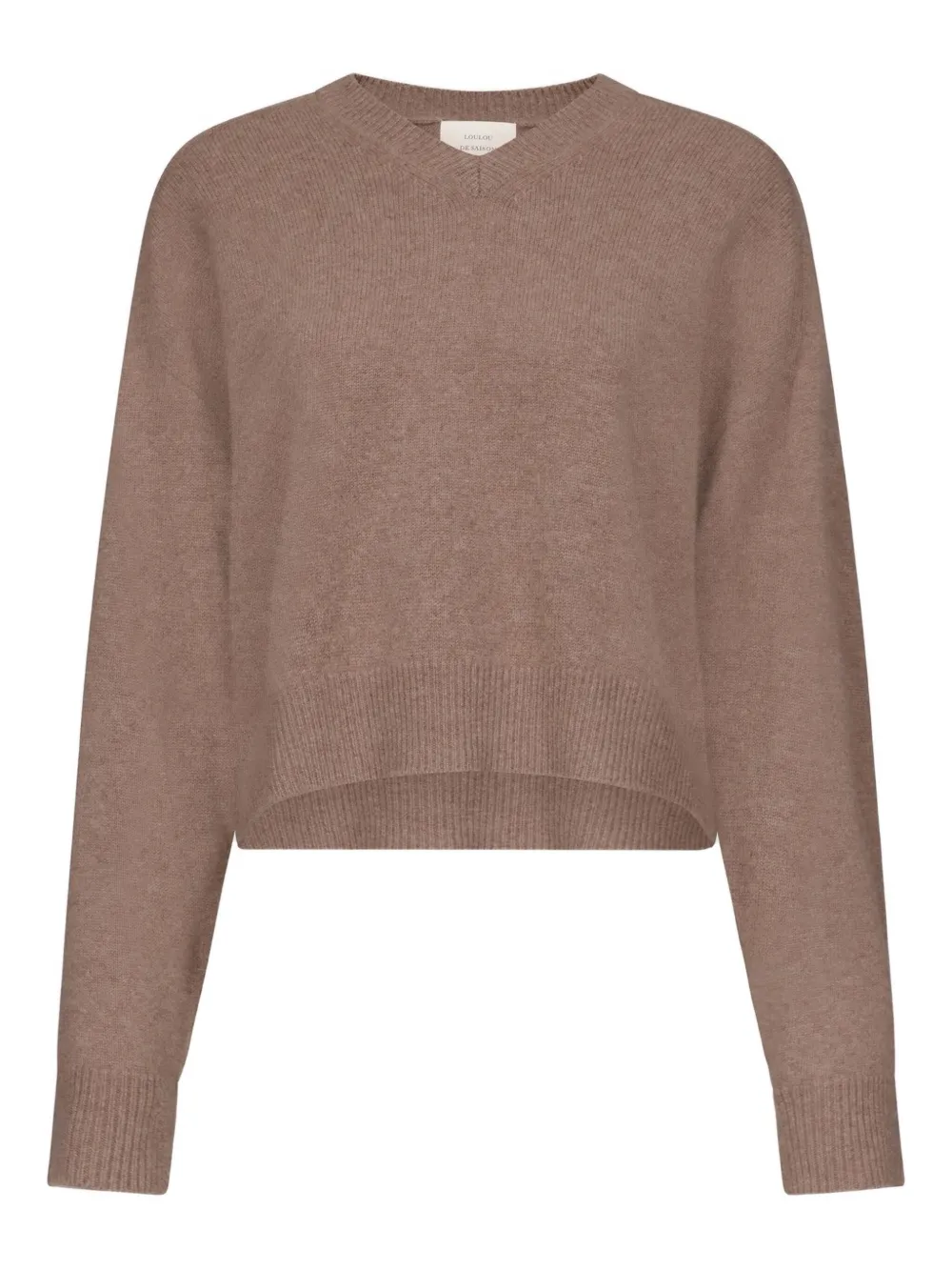 LouLou de Saison  ANZOR LDS V-neck ribbed-detail sweater | Brown | Image 1
